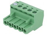 Regletă Conexiuni Deconectabilă 5mm 5 Piste Mufă Dreaptă
