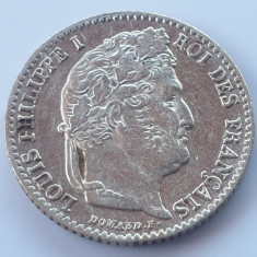 Franța 1/4 francs / franc 1842 B / Rouen argint Philippe l