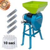 Moara electrica 4200W 4.2kW + suport metalic 4 site 10 saci cereale uruiala boaba cuva mare (BRM00996++)