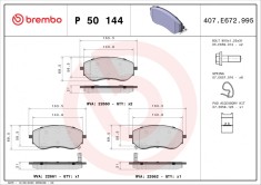 BREMBO P 50 144 PRIME LINE set placute frana,frana disc