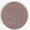 Filipine ( Philippines) 1 piso 1997 -Jose Rizal., Asia, Cupru-Nichel