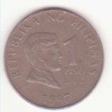 Filipine ( Philippines) 1 piso 1997 -Jose Rizal.