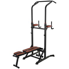 Aparat pentru sport pentru multe tipuri de exercitii, 92x178x200-236cm rosu HOMCOM | Aosom Romania