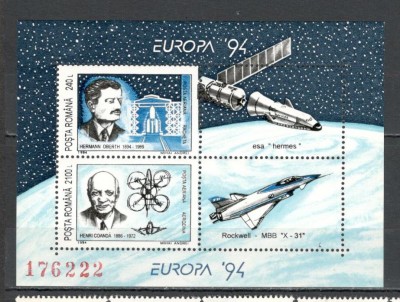 Romania.1994 EUROPA:Exploratori si inventatori-Bl. TR.512 foto
