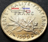 Cumpara ieftin Moneda 1 FRANC - FRANTA, anul 1999 * cod 743 A = UNC + EROARE BATERE, Europa