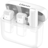 Cumpara ieftin Ulanzi J12 Microfoane Lavaliera Wireless USB Type-C, 2.4GHz, 20m Raza, Omnidirectional, Vlog, Interviu, Alb