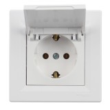 Priza Schuko simpla Schneider Electric Asfora EPH3100121, alb