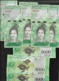 Bancnota Venezuela 5000 Bolivares Bolivari, 2016/2017, Stare VF-XF