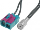 Adaptor Antenă Dublă Fakra la ISO Audi, Seat, Skoda, VW 2008+ Conector Fakra