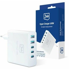 Incarcator Retea 3mk Hyper Charger GaN Quick Charge 140W 2 X USB - 3 x USB Type-C Alb