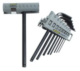 Stanley 0-89-904 Set 9 imbusuri cu maner, combinate, cap sferic si drepte
