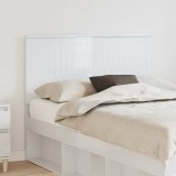 vidaXL Tăblie cap cu headboard Alb Lucios 135 cm Lemn compozit 887774