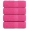 vidaXL Prosoape pentru oaspeți 4 buc Roz 30x50 cm 360 g/m&sup2; 100% bumbac 137044