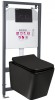 Set rezervor WC Tinos BL Pacific Black, montat pe perete