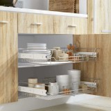 vidaXL Coșuri din s&acirc;rmă retractabile, 2 buc., argintiu, 800 mm 50482