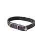 Zgarda Caini Piele Naturala Imprimeu Sarpe, 35cm, Mica, Ajustabila 22-30cm, Manuala, S