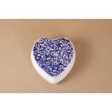 Cutie de depozitare inimioara din ceramică decorativă Scris Albastru