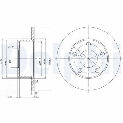 DELPHI BG2746 Disc frana foto