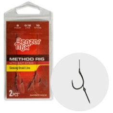 Carlige Legate Benzar Method Fir Textil Bait Sting 10+7mm, Spin, 2buc/pac foto