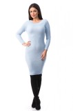 J939-4 Rochie simpla si mulata pe corp cu maneci lungi