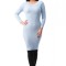 J939-4 Rochie simpla si mulata pe corp cu maneci lungi