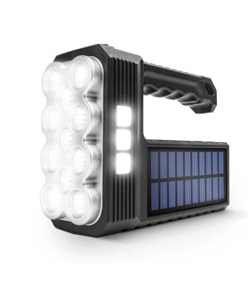 Lanterna solara LED COB cu functie de lumina de lucru acumulator foto