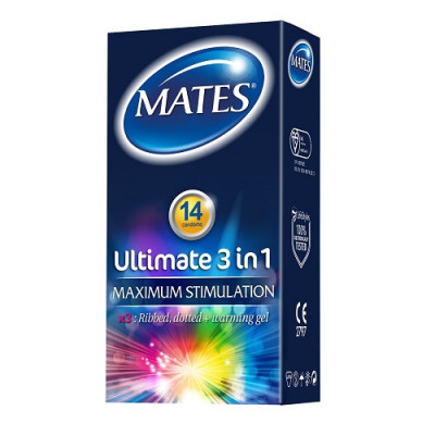 Mates Ultimate 3 in 1 Condoms 14 Pack foto