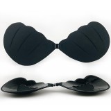 Sutien invizibil silicon-gel, push-up, reutilizabil, negru, marimi A, B, C, D. Ideal spate gol.