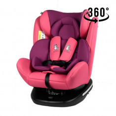 Scaun Auto Tweety Pink cu Isofix rotativ 360 grade Crocodile 0 36 kg baza neagra foto