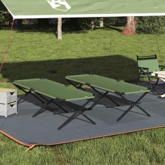 vidaXL Pat pliabil pentru camping 2 pcs Amy galben Tafeta Oxford