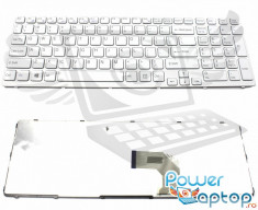 Tastatura Laptop Sony Vaio SVE15113FDW alba foto