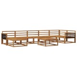 vidaXL Set de canapele de exterior 8 pcs natural Lemn Solid de Acacia 3382762