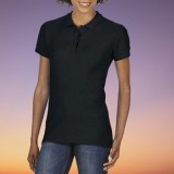 Tricou polo pentru dama, din bumbac si spandex - Black
