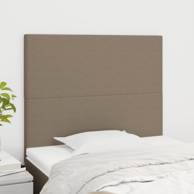 vidaXL Tăblii de pat, 2 buc, gri taupe, 100x5x78/88 cm, textil 3116046 foto