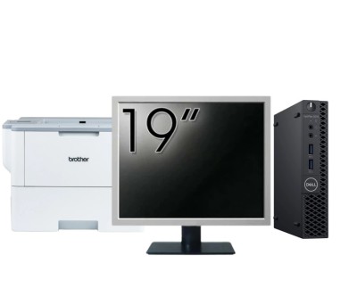 Pachet Calculator Second Hand DELL OptiPlex 3070 Mini, Intel Core i3-9100T 3.10 - 3.70GHz, 8GB DDR4, 256GB SSD + Monitor 19 Inch + Imprimanta Brother foto
