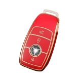 Cumpara ieftin Husa rosu pentru cheie Mercedes A C E S Class GLA GLC GLE GL GLS CLA CLS AMG W205 W213 W177 W222 E200 E300, Oem