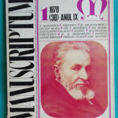 Revista Manuscriptum Nr 1 din 1978