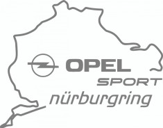 Sticker auto &amp;quot;Opel sport circuit&amp;#039;&amp;#039;, 21x17cm, Gri foto