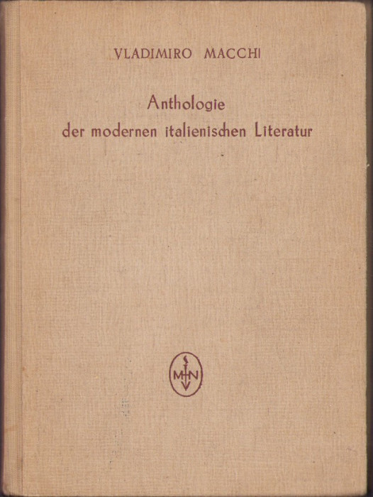 HST C3323 Anthologie der modernen italienischen Literatur 1953 Vladimiro Macchi