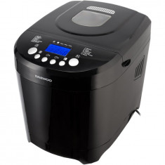 Masina de paine Daewoo DBM600B, 600 W, 900 g, 2 nivele de rumenire, 12 programe, Timer, Negru