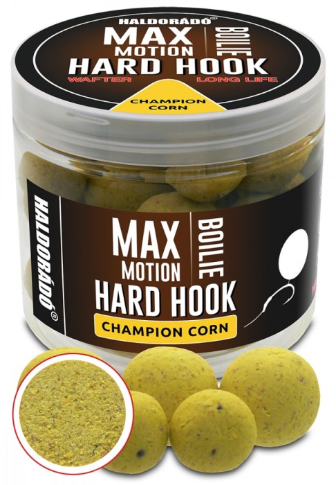 Haldorado - Boilies de carlig MAX MOTION Boilie Hard Hook Wafter 16, 20 mm, 100g - Champion corn