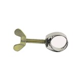 UNEX - Bridă pentru furtun p&acirc;nă la 21mm, din oțel inoxidabil, cu șurub cu aripă din alamă