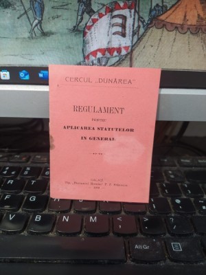 Cercul Dunărea, Regulament pentru aplicarea statutelor &amp;icirc;n general, Galați 1909, 054 foto