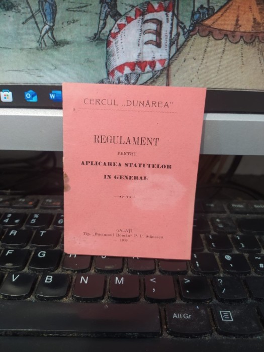 Cercul Dunărea, Regulament pentru aplicarea statutelor &icirc;n general, Galați 1909, 054
