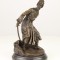 Cazac - statueta din bronz pe soclu din marmura FA-55