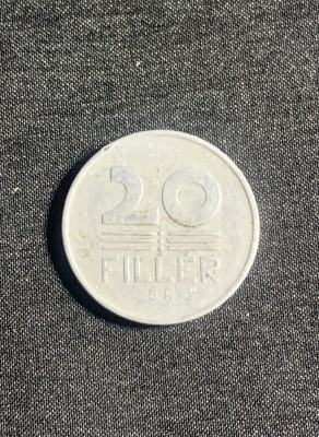 Moneda 20 filler 1964 Ungaria foto