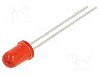 Dioda LED, 5mm, ro&amp;#351;ie, 29...90mcd, 20mA, 2...2,6V, LITEON - LTL-307EE