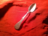Lingurita, Argint marcat 12, Romania, sfarsit secol 19 frumos gravat , L=16cm , 30,6g