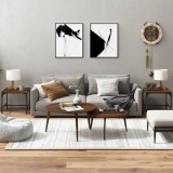 VidaXL Mese laterale, 2 buc. stejar maro 40x40x35 cm lemn prelucrat