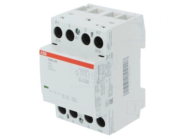 Contactor 4-poli 63A 230V AC/DC